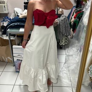 Red & White Dress for wedding